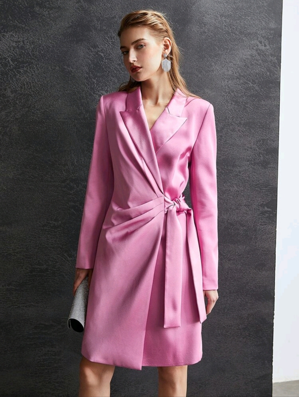 Pink Blazer Dress by MOTF | Size S (Fits like M) | Elegant Tailored Fit